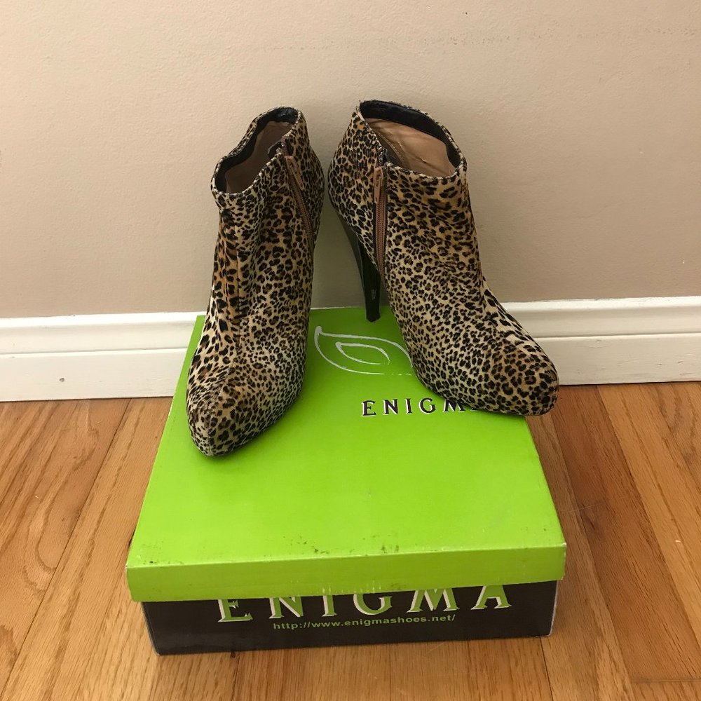 Enigma Leopard Print Bootie - image 1
